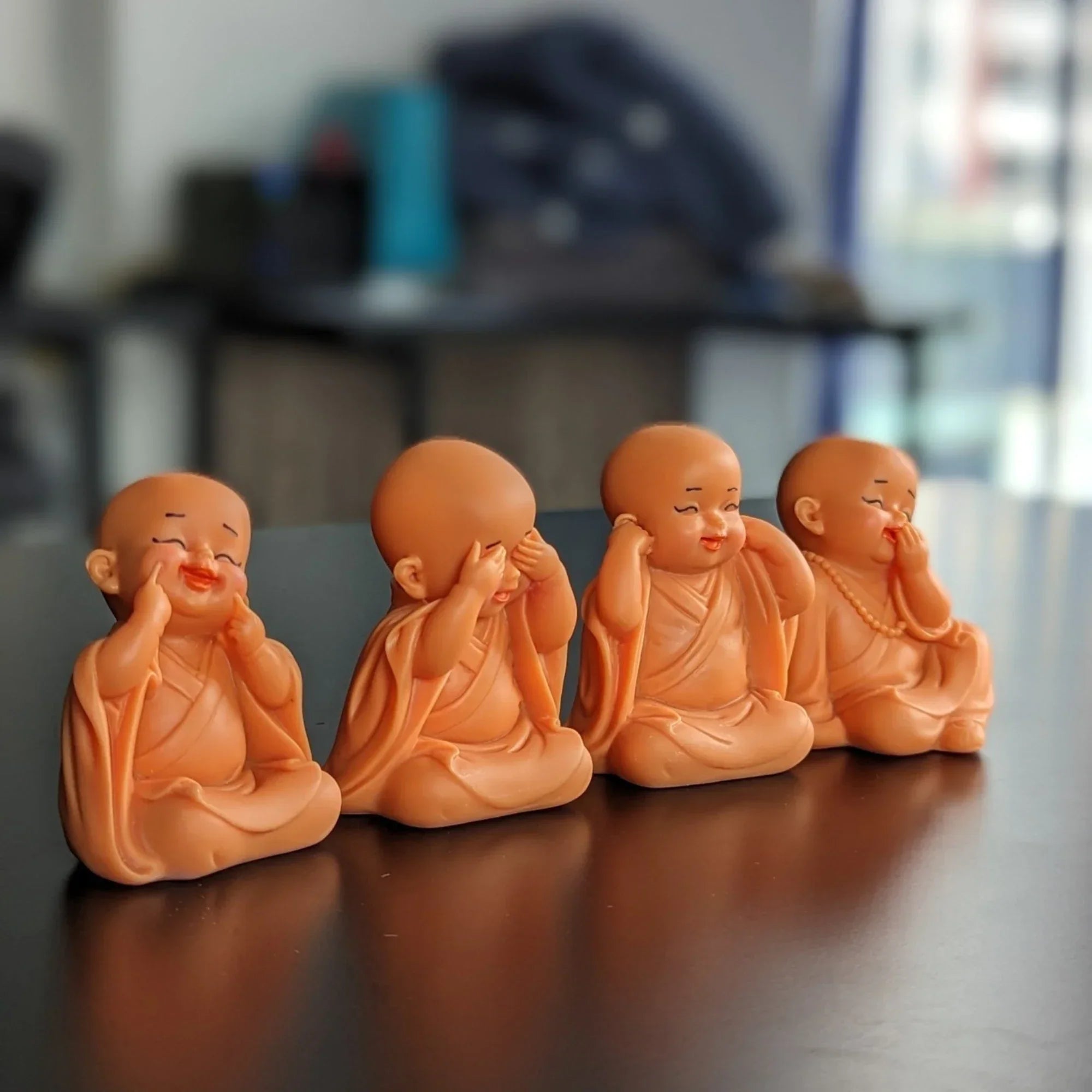 set 4 pink little monk buddha statues 4.jpg set 4 pink little monk buddha statues 4.jpg